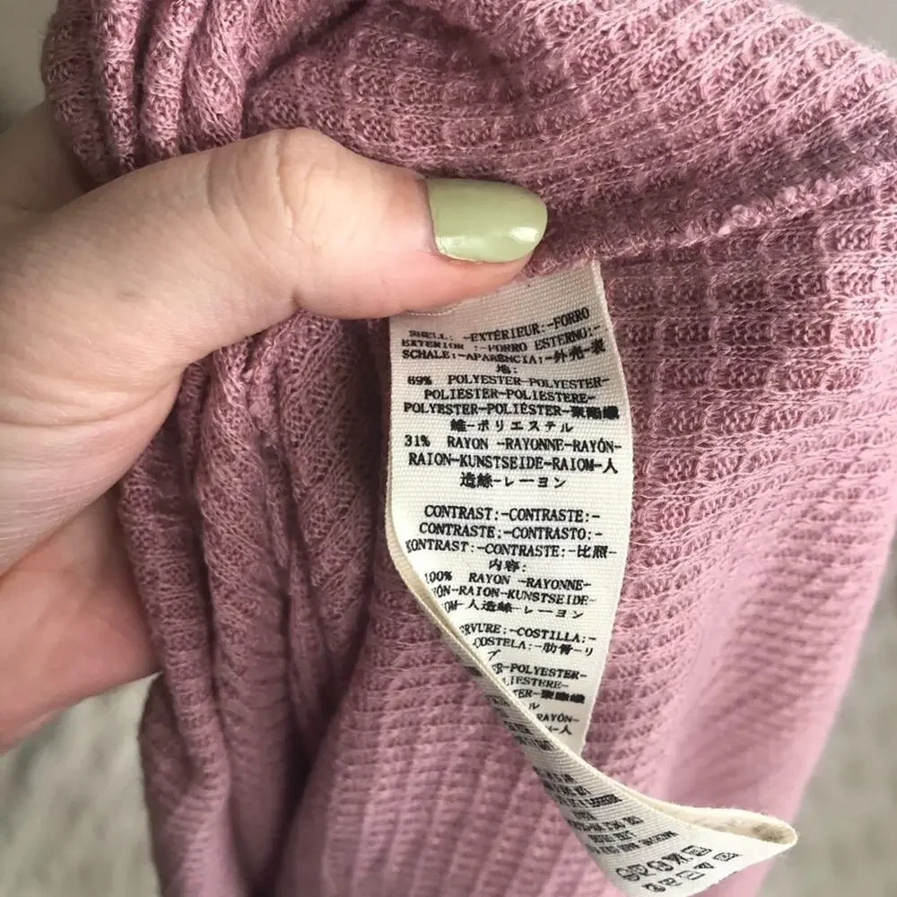 Free People Sweetest Thing Thermal Top in Rose
